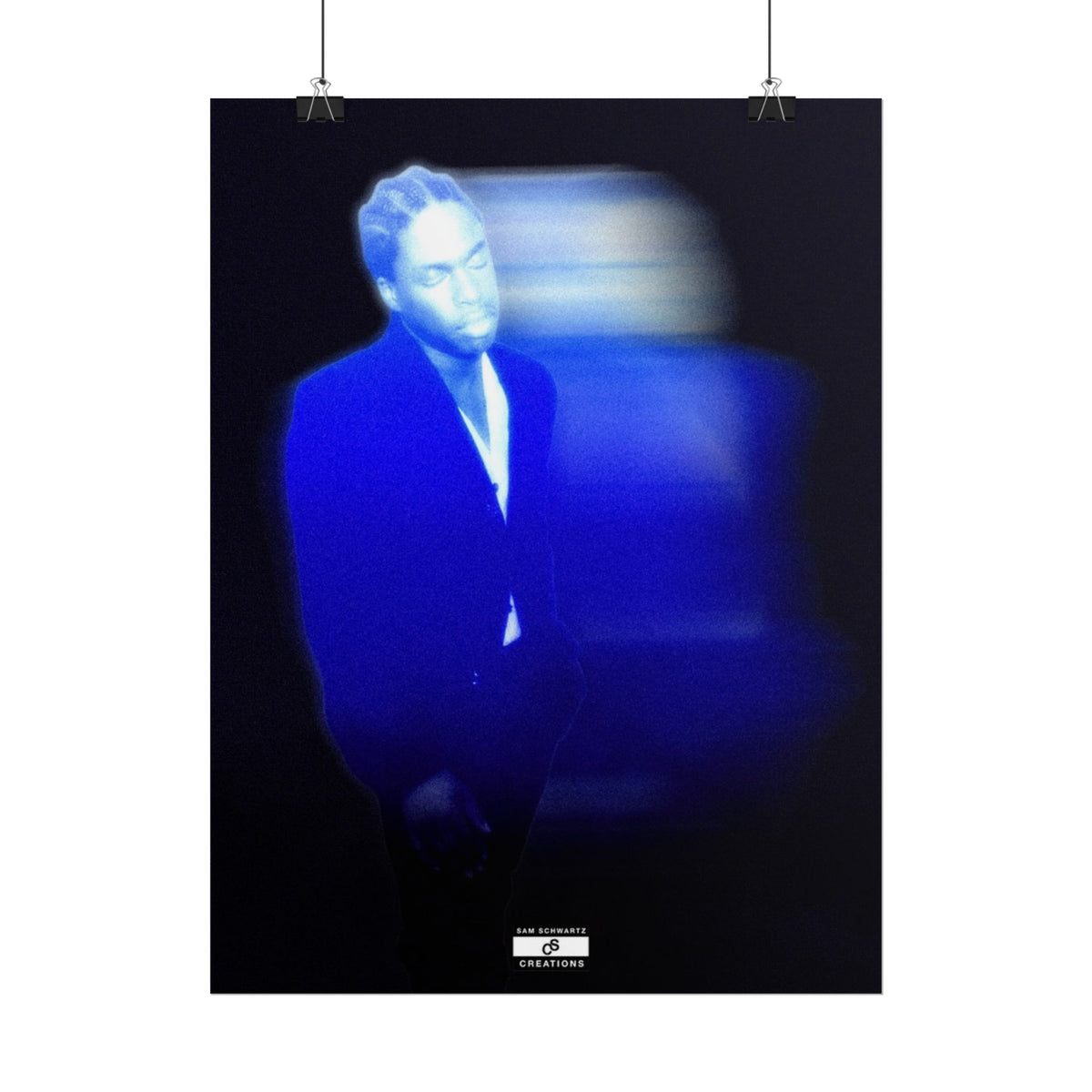 Blue Motion Poster | Contemporary Music Wall Art