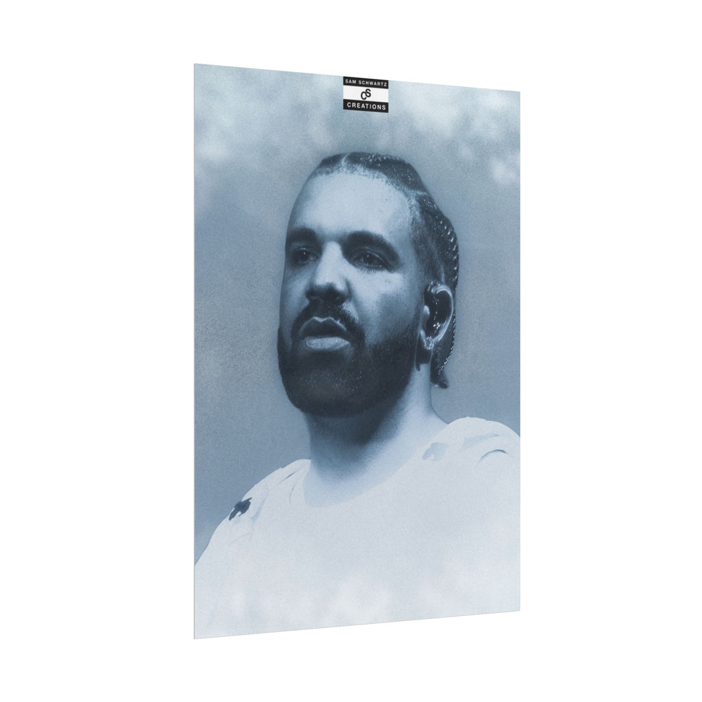Blue Haze Poster | Drake Music Portrait Wall Art