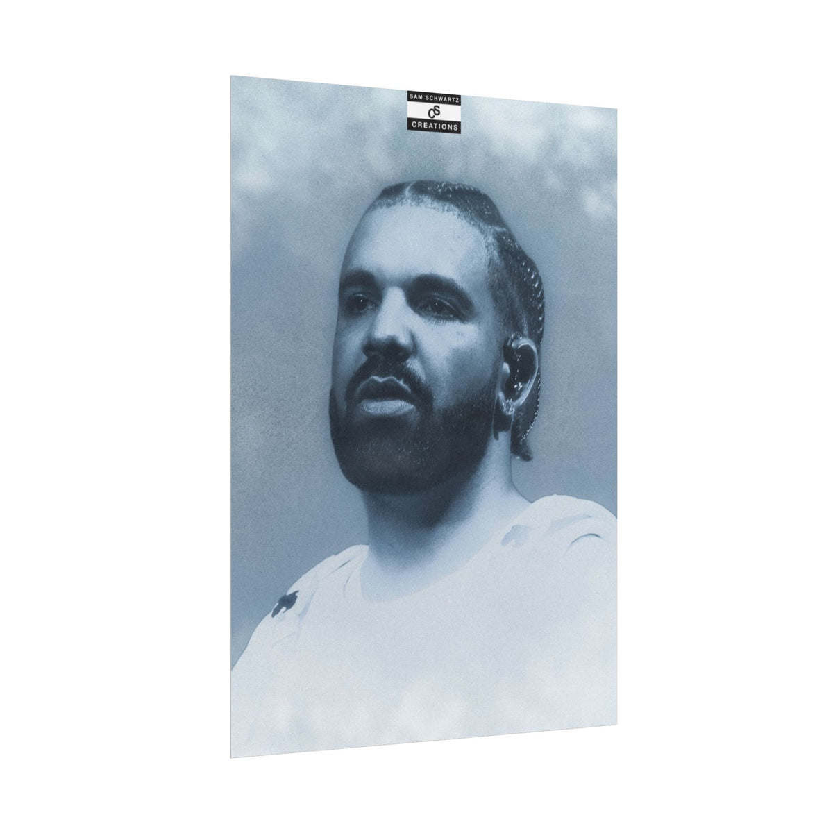 Blue Haze Poster | Drake Music Portrait Wall Art
