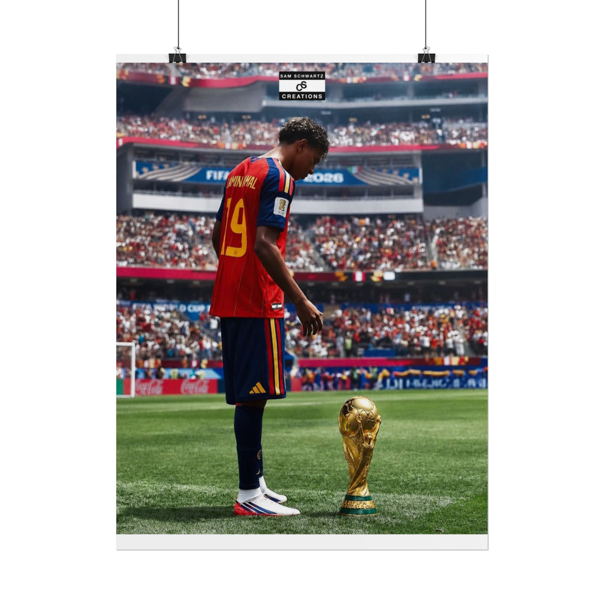 The Golden Dream Poster | Lamine Yamal Spain Football Wall Art