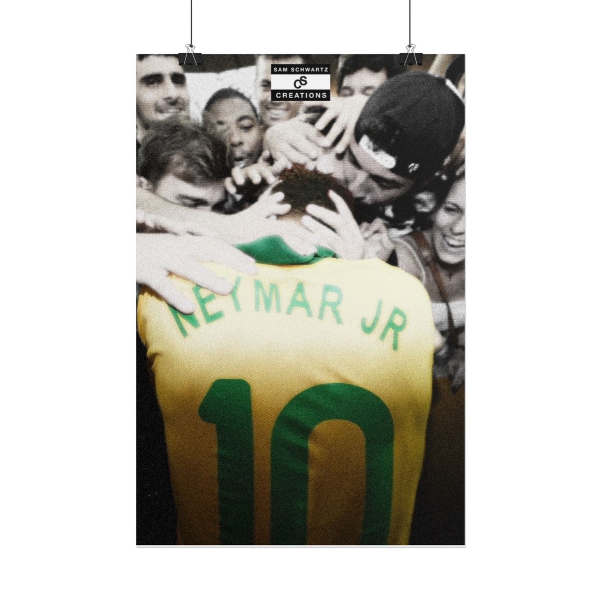 The People’s Number 10 Poster | Neymar Jr Brazil Football Wall Art