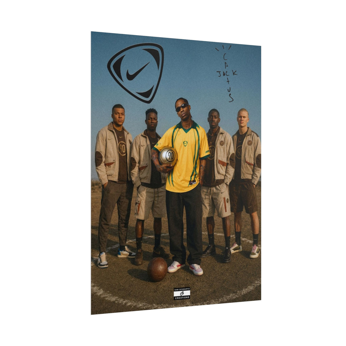 Cactus Jack Football Collective Poster | Travis Scott & Football Stars Wall Art