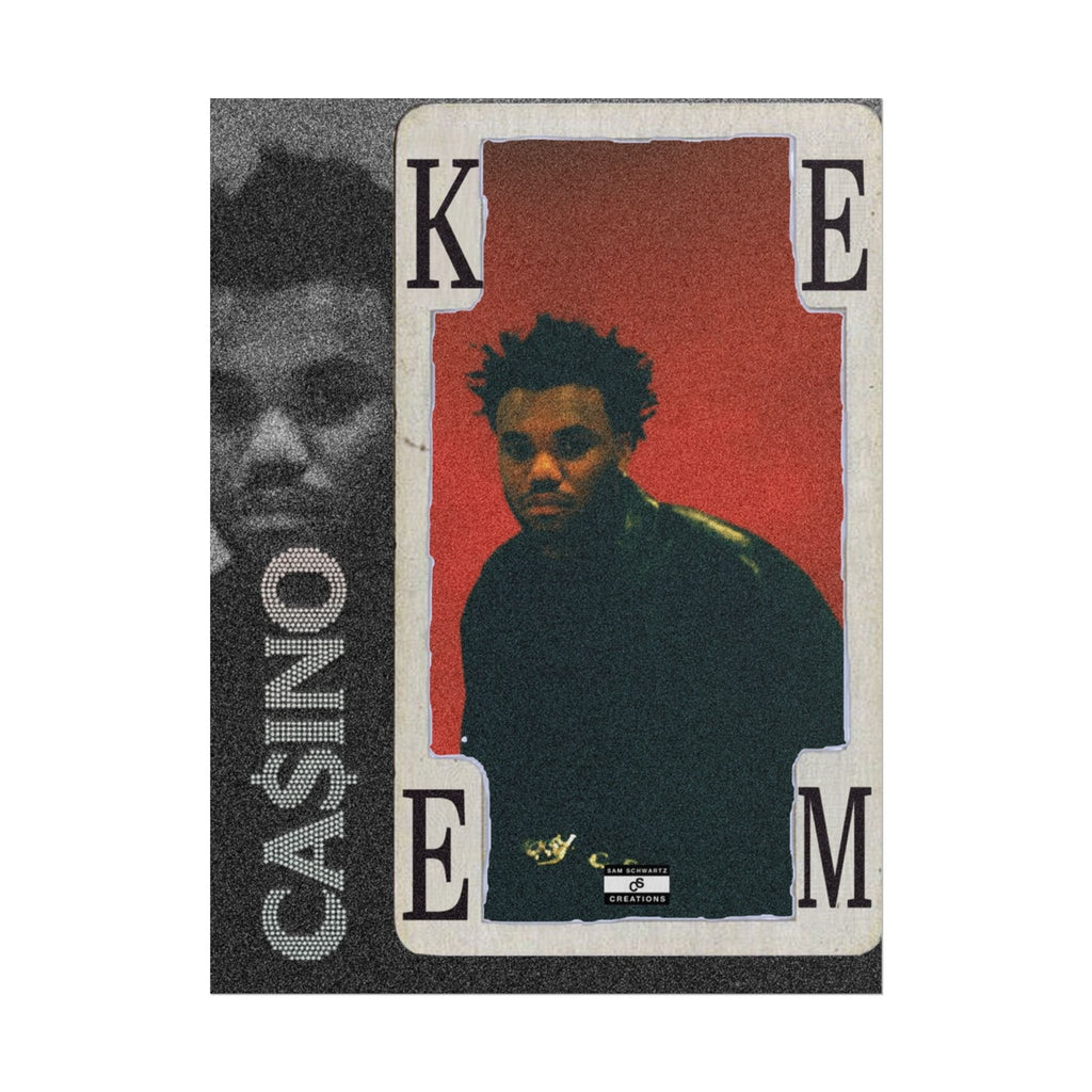 Casino Card Poster | Music Artist Playing Card Wall Art