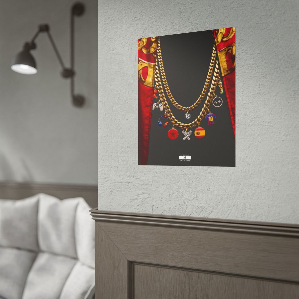Culture in Gold Poster | Football, Music and Morocco-Spain Wall Art