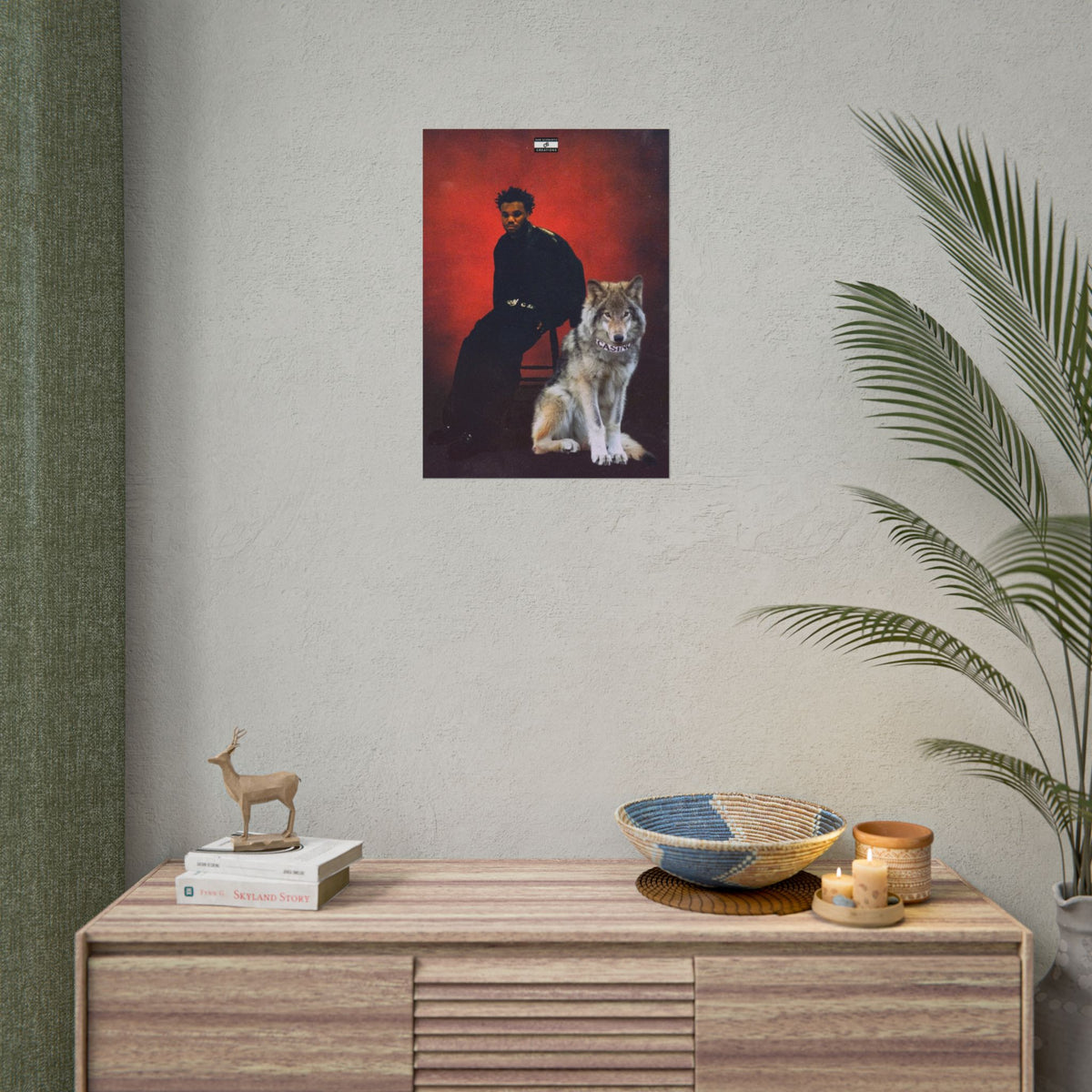 Casino Wolf Poster | Music Baby Keem and Wolf Wall Art
