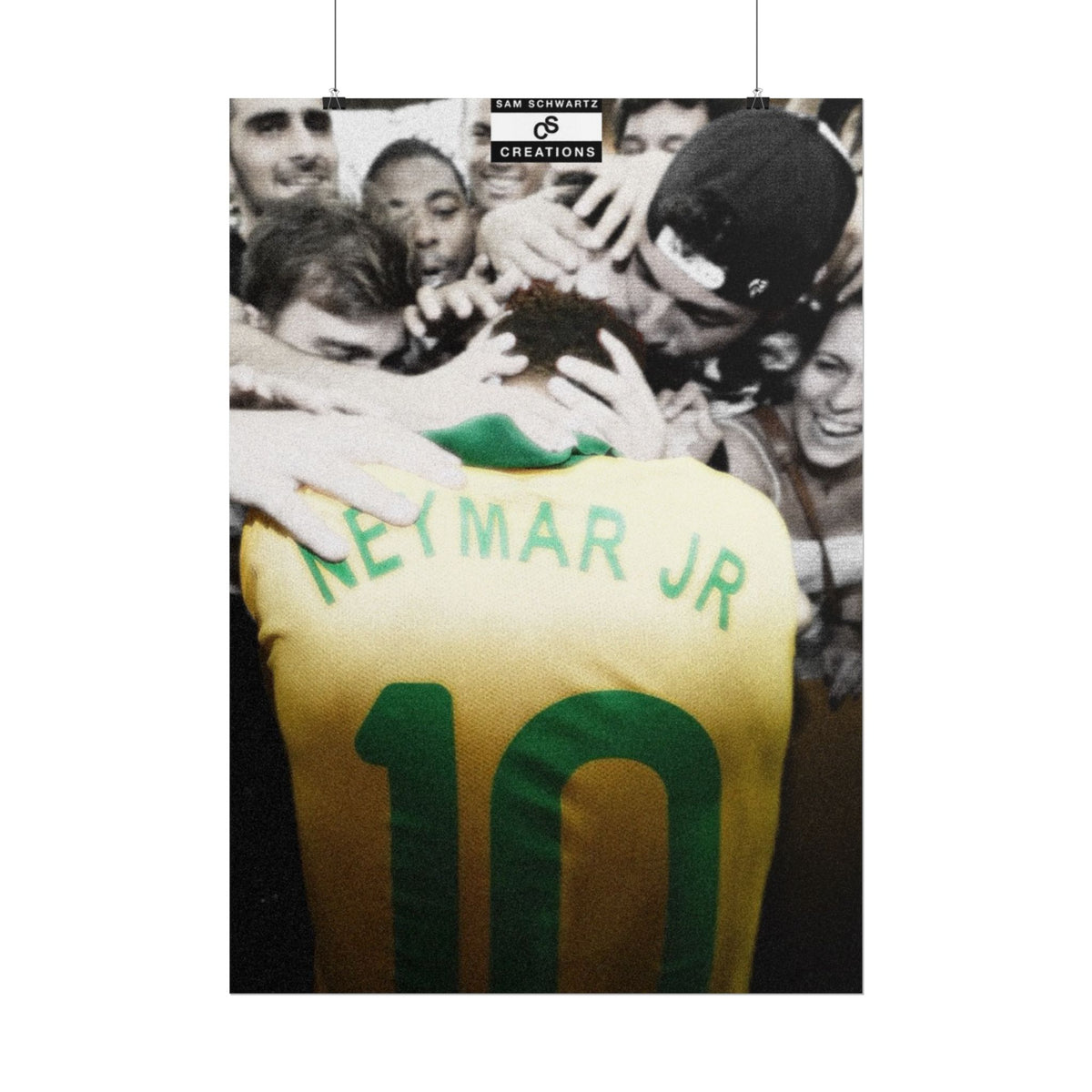 The People’s Number 10 Poster | Neymar Jr Brazil Football Wall Art