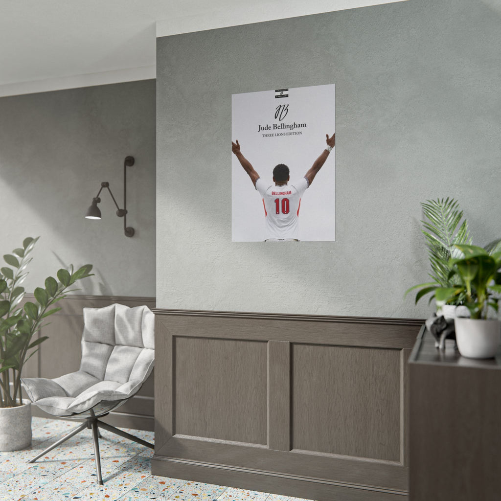 Three Lions Edition Poster | Jude Bellingham England Football Wall Art