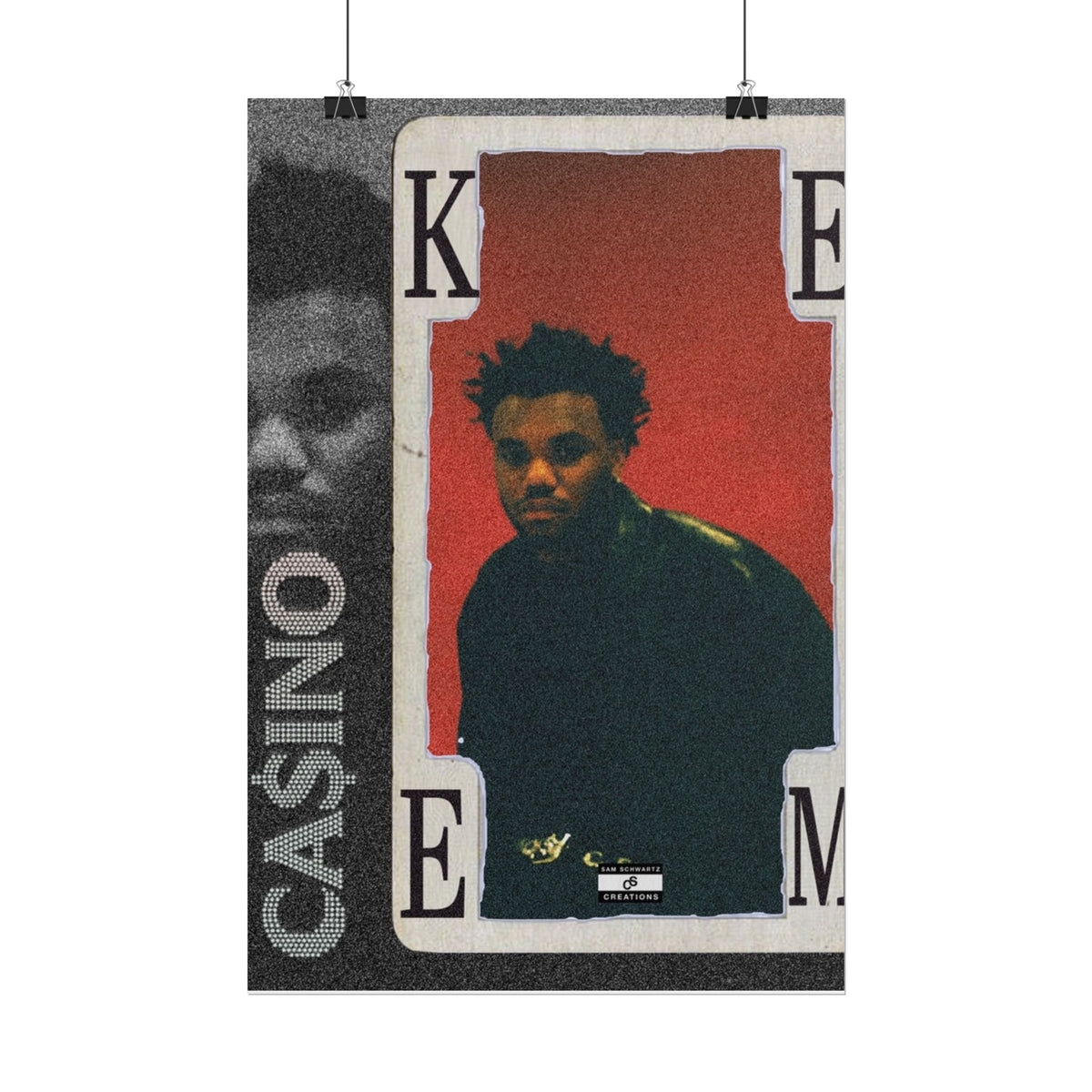 Casino Card Poster | Music Artist Playing Card Wall Art