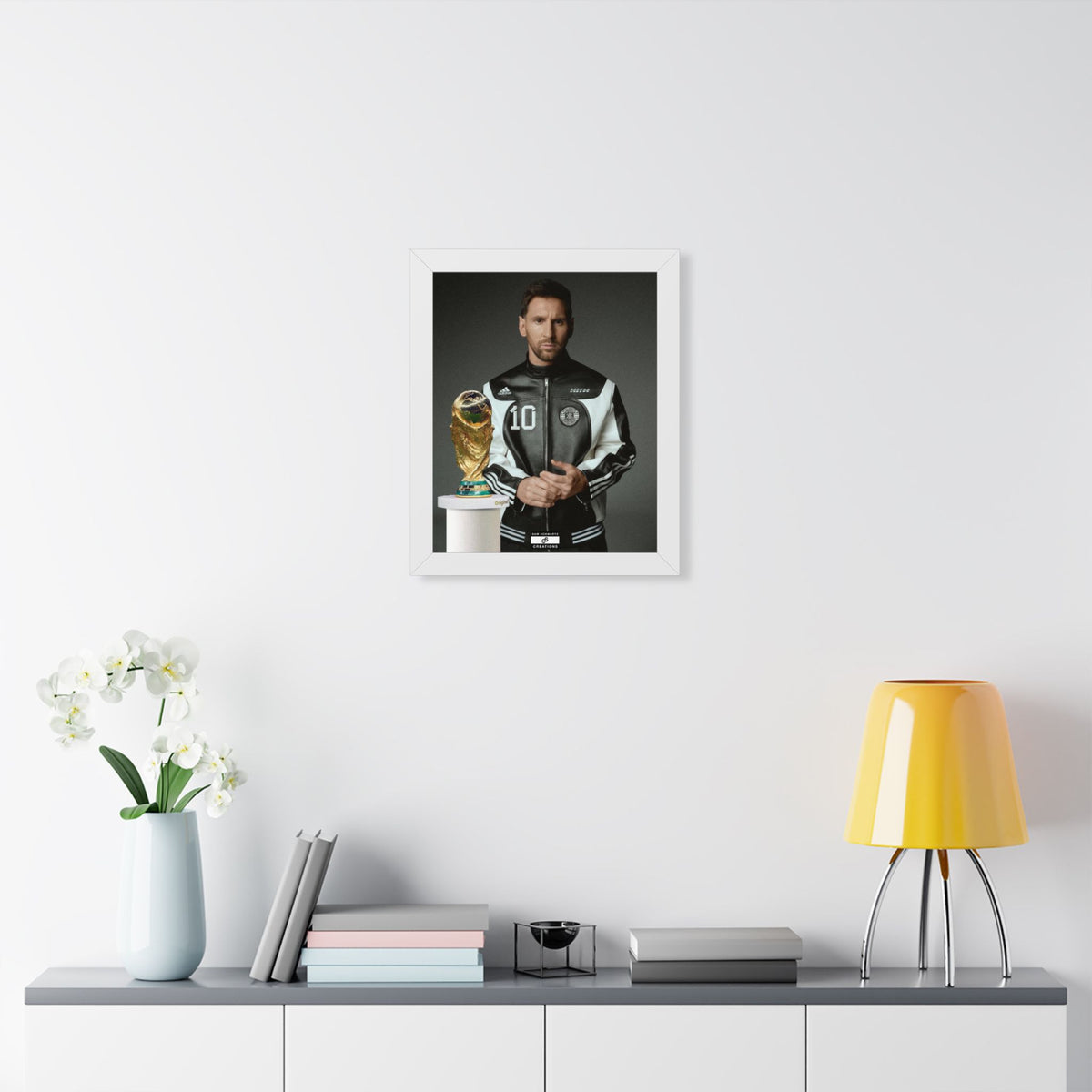 Messi x W.C Framed Poster — Framed GOAT Wall Art