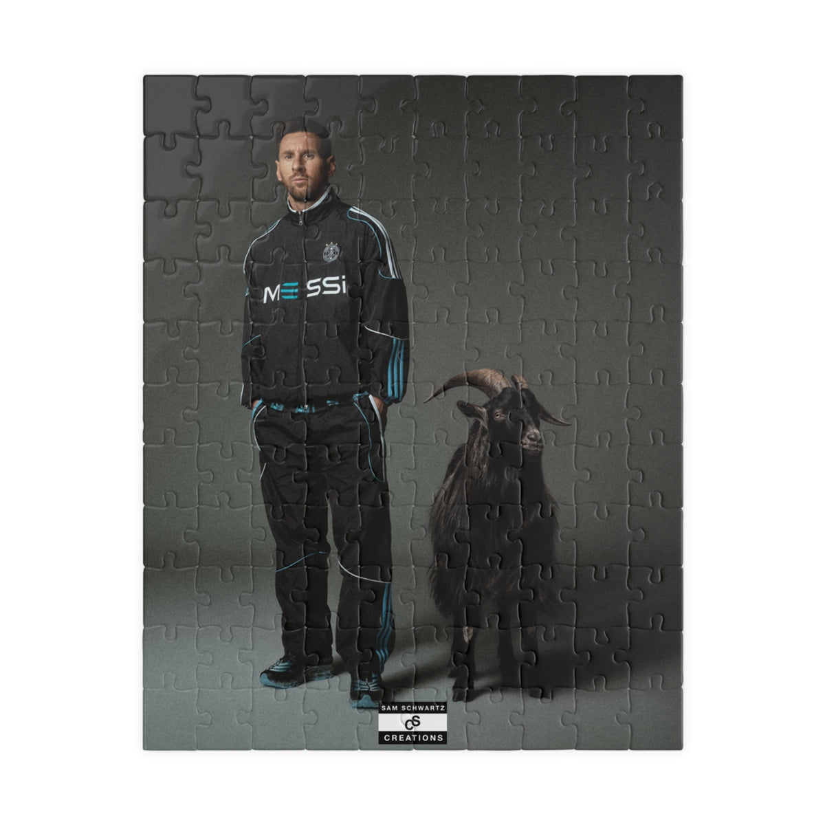 Messi and Goat Photo Jigsaw Puzzle — Soccer Legend Collectible (110/252/520/1014 pcs)
