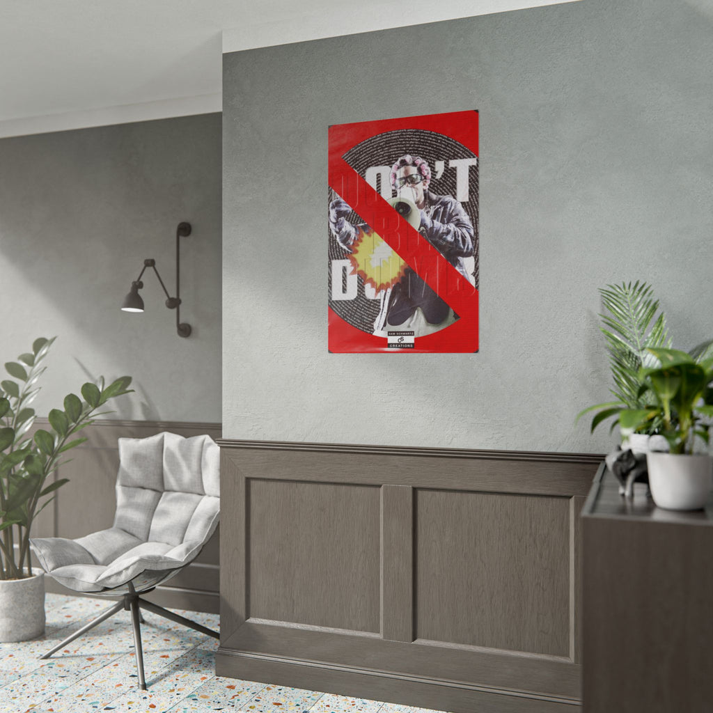 Don't Be Dumb Poster | Megaphone Music Collage Wall Art