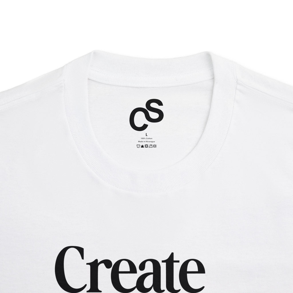 Sam Schwartz Creations "Create Something They Can't Ignore" Tee, Graphic T‑Shirt
