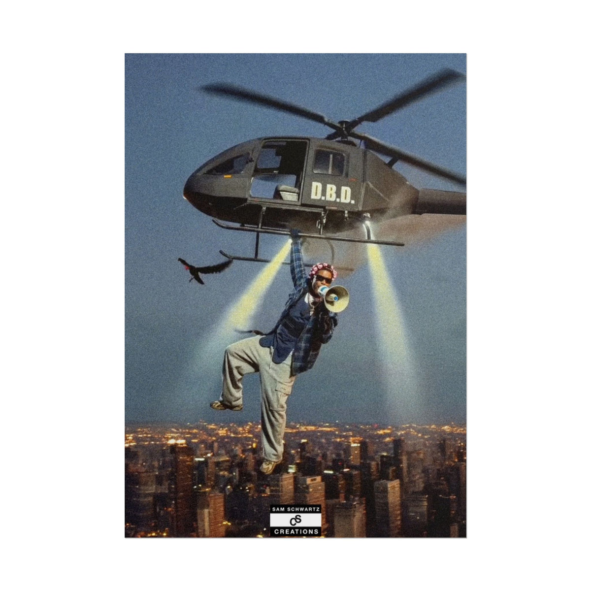 Don't Be Dumb Poster | Helicopter Music Culture Wall Art