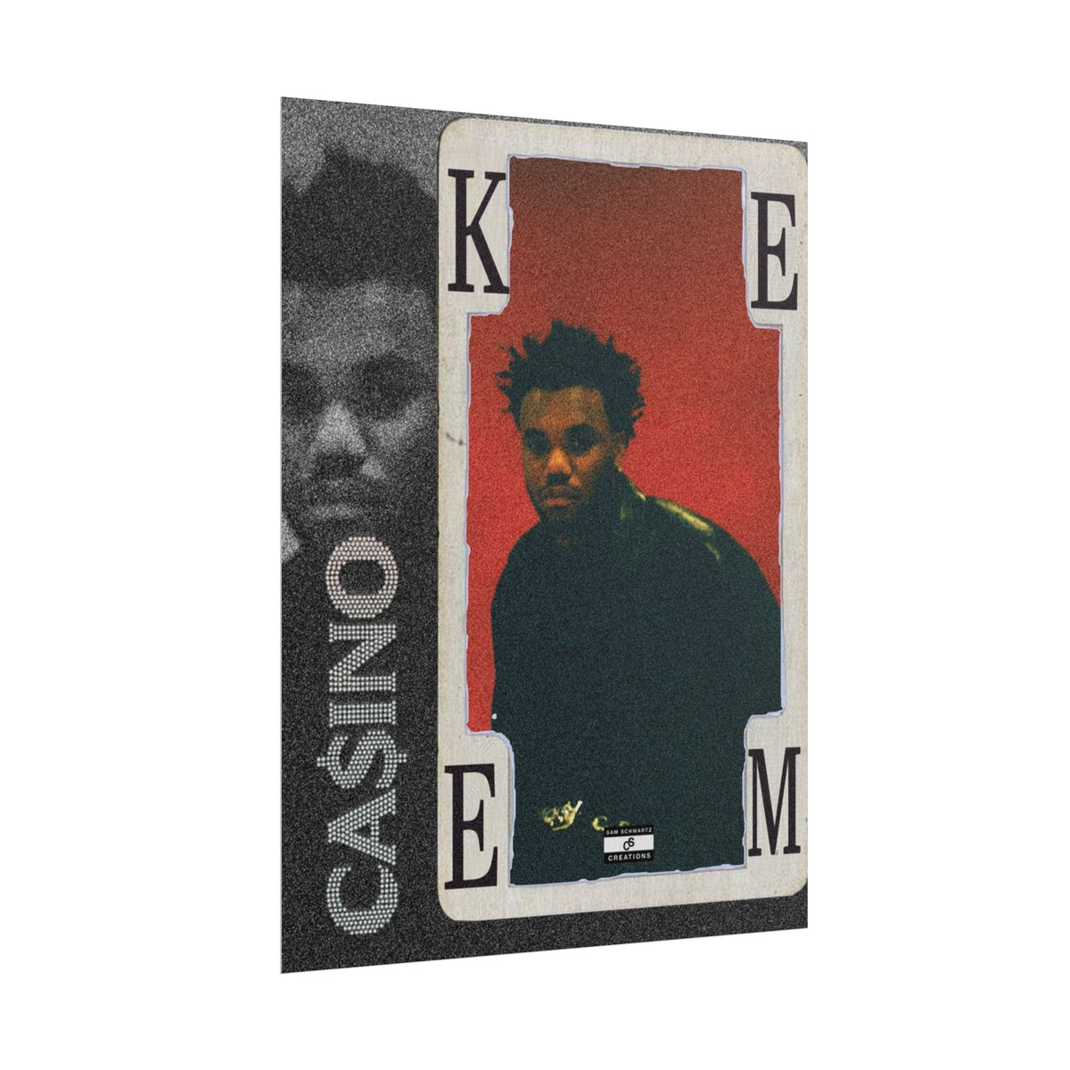Casino Card Poster | Music Artist Playing Card Wall Art