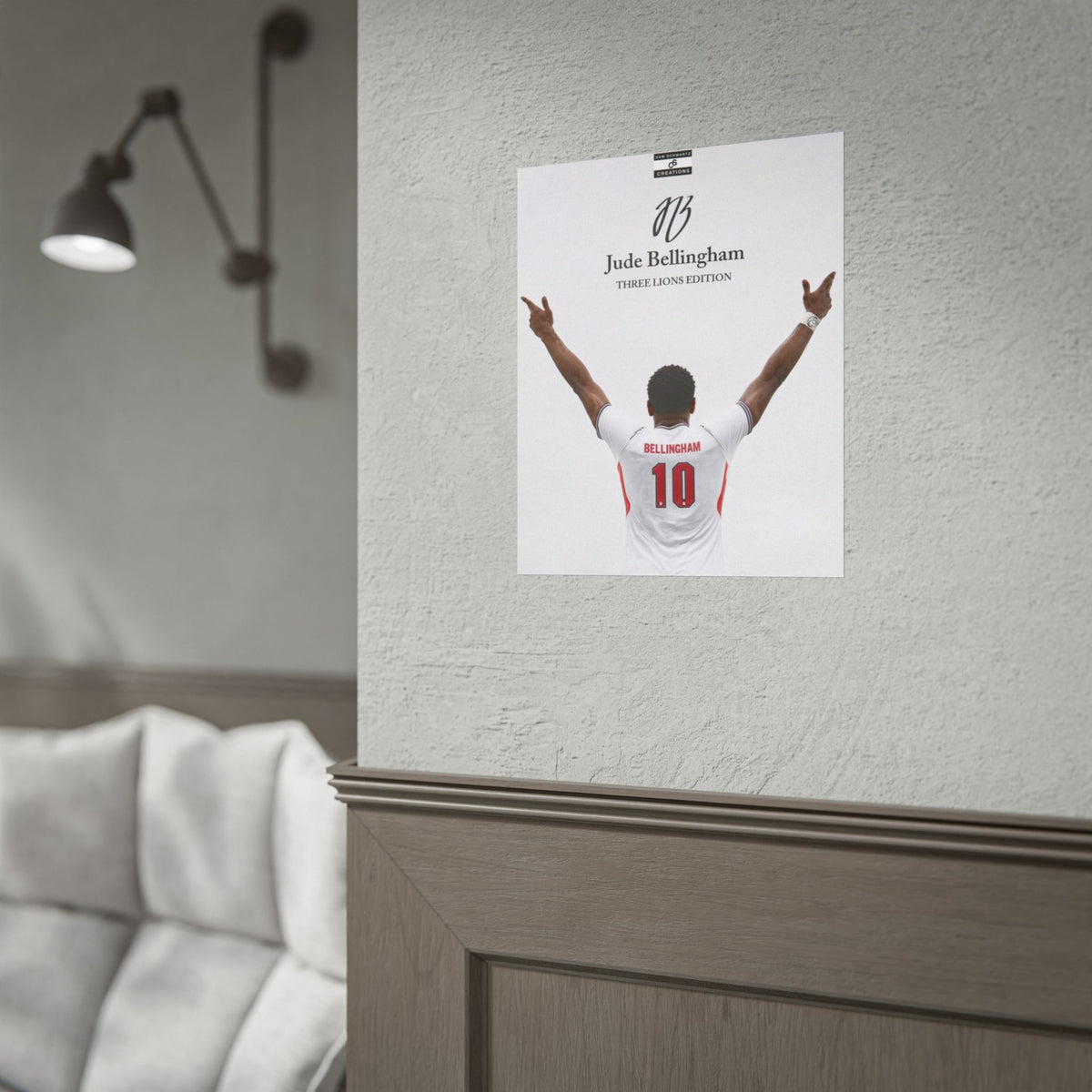 Three Lions Edition Poster | Jude Bellingham England Football Wall Art