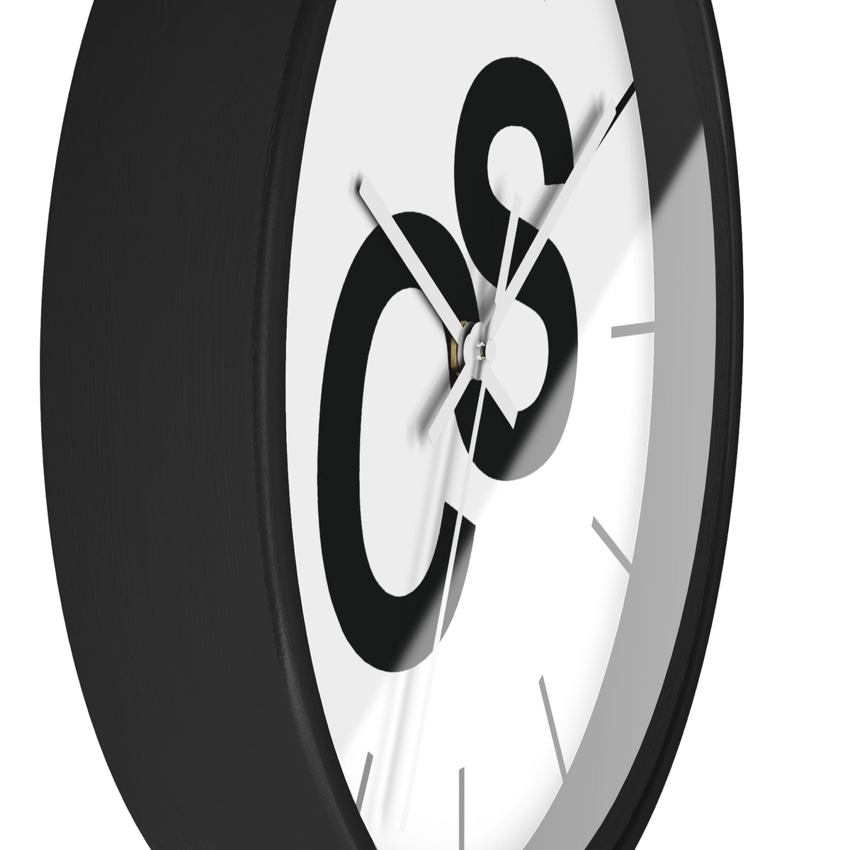 Sam Schwartz Creations Wall Clock — Bold SSC Initials Modern Clock