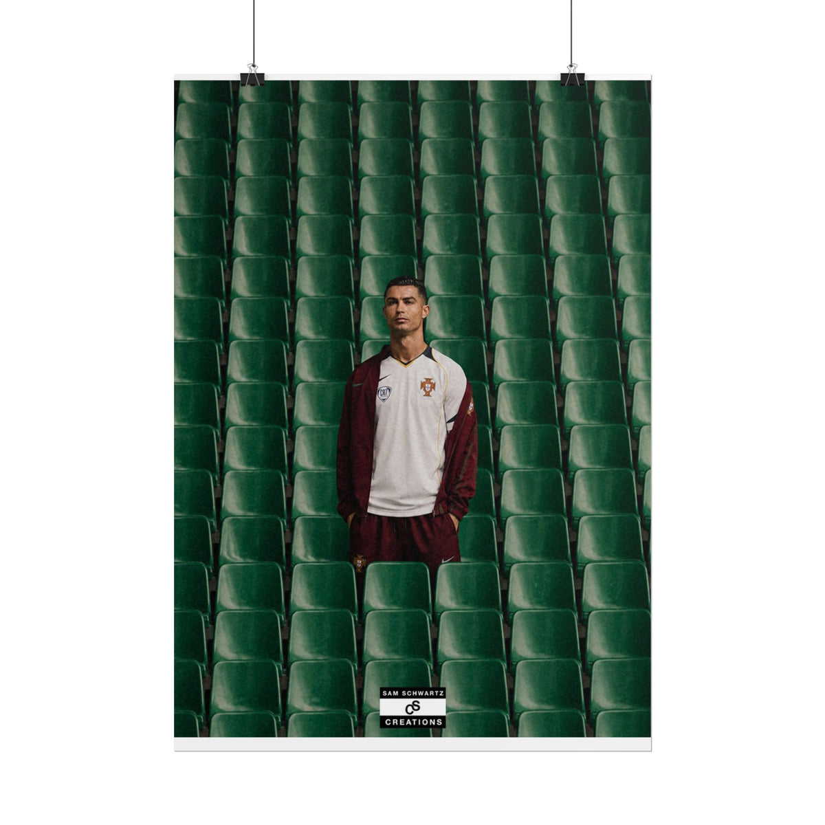 Quiet Confidence Poster | Cristiano Ronaldo Portugal Football Wall Art