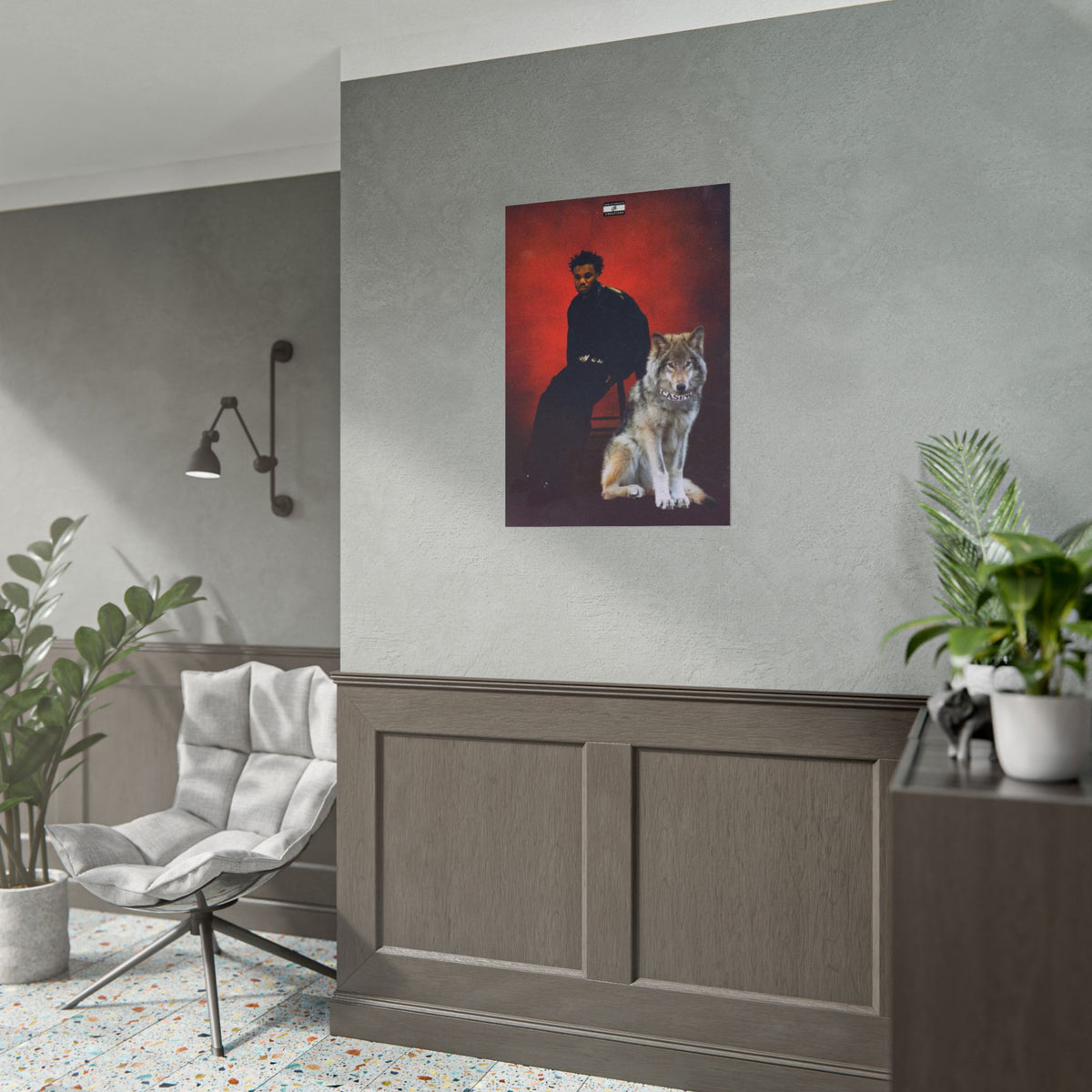 Casino Wolf Poster | Music Baby Keem and Wolf Wall Art