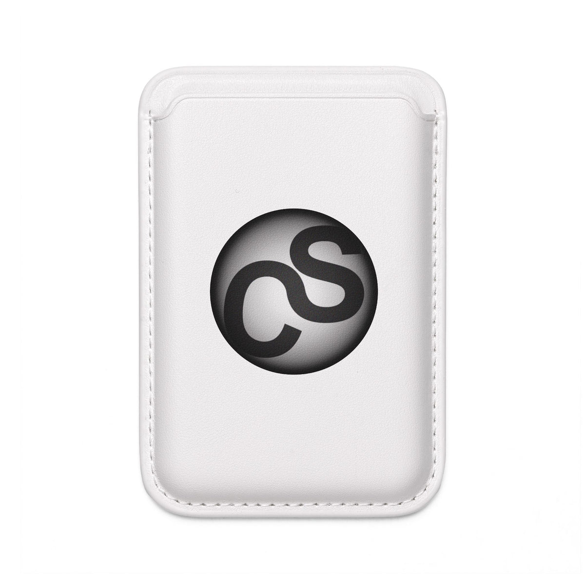 Sam Schwartz Creations MagSafe Wallet — Minimal White Vegan Card Holder