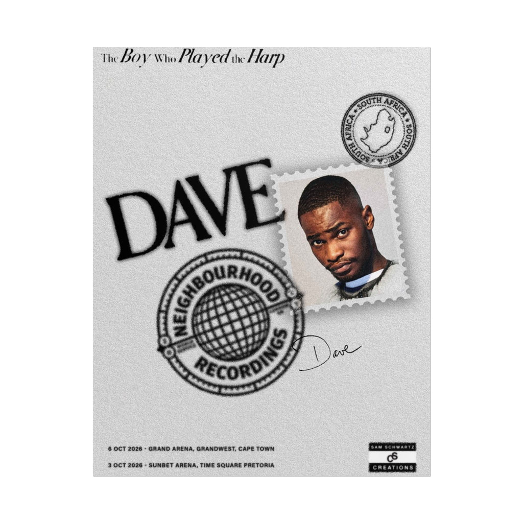 The Boy Who Played the Harp Poster | Dave South Africa Wall Art
