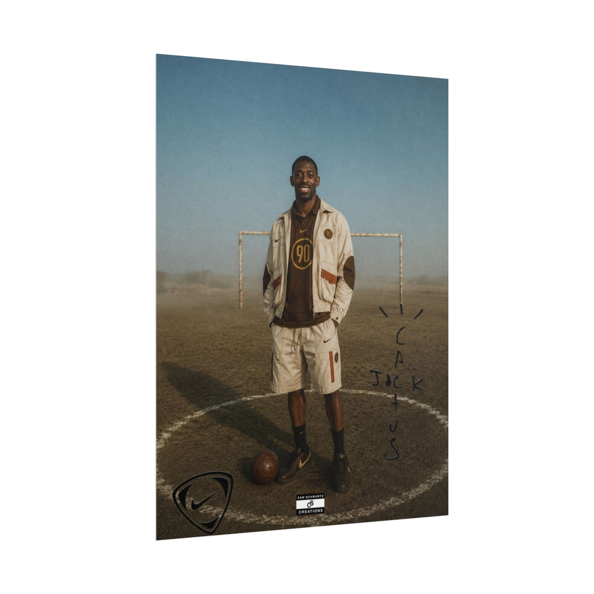 Cactus Jack 90 Poster | Ousmane Dembélé Football Wall Art