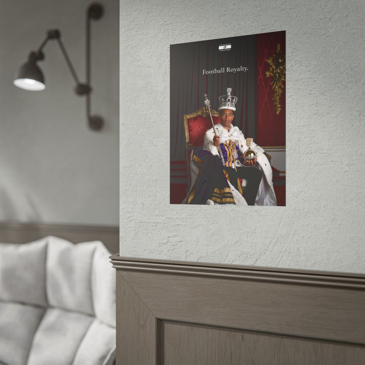 Football Royalty Rolled Poster