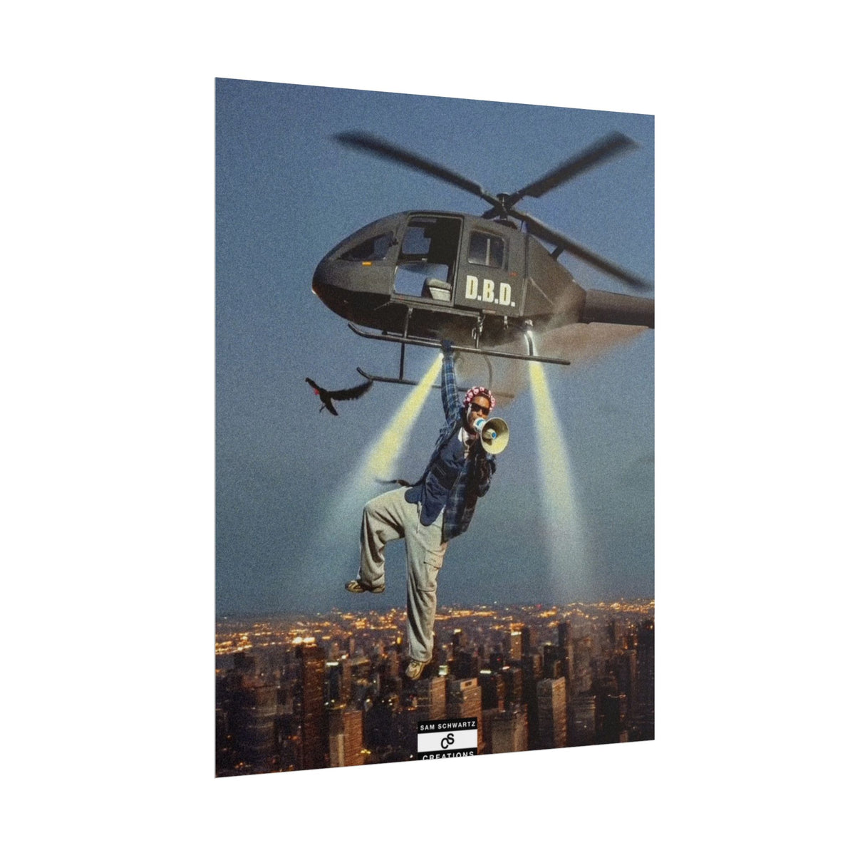 Don't Be Dumb Poster | Helicopter Music Culture Wall Art