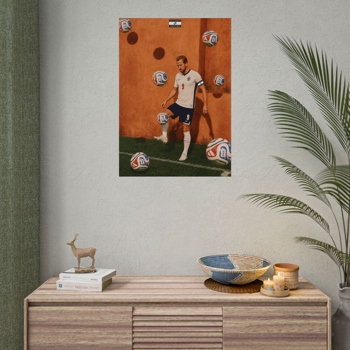 Captain’s Touch Poster | Harry Kane England Football Wall Art