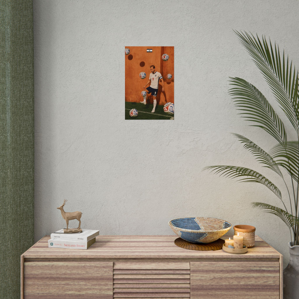 Captain’s Touch Poster | Harry Kane England Football Wall Art