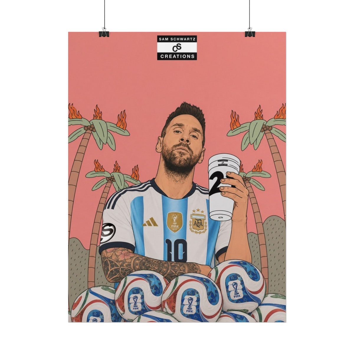 Fuel for Greatness Poster | Lionel Messi World Cup Football Wall Art