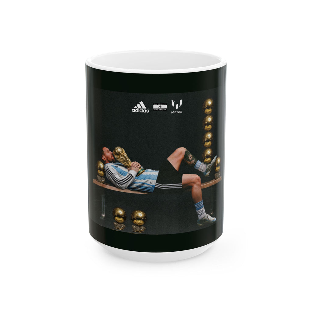 Soccer Champion Ceramic Mug — Relaxing Goalkeeper Design (11oz, 15oz)