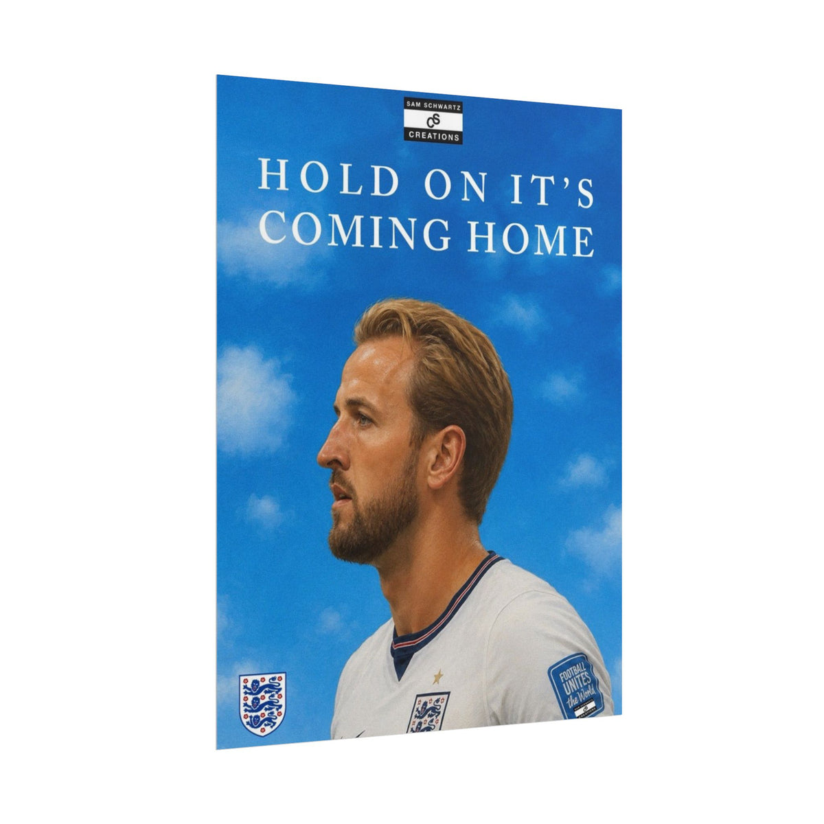 Hold On, It’s Coming Home Poster | Harry Kane England Football Wall Art