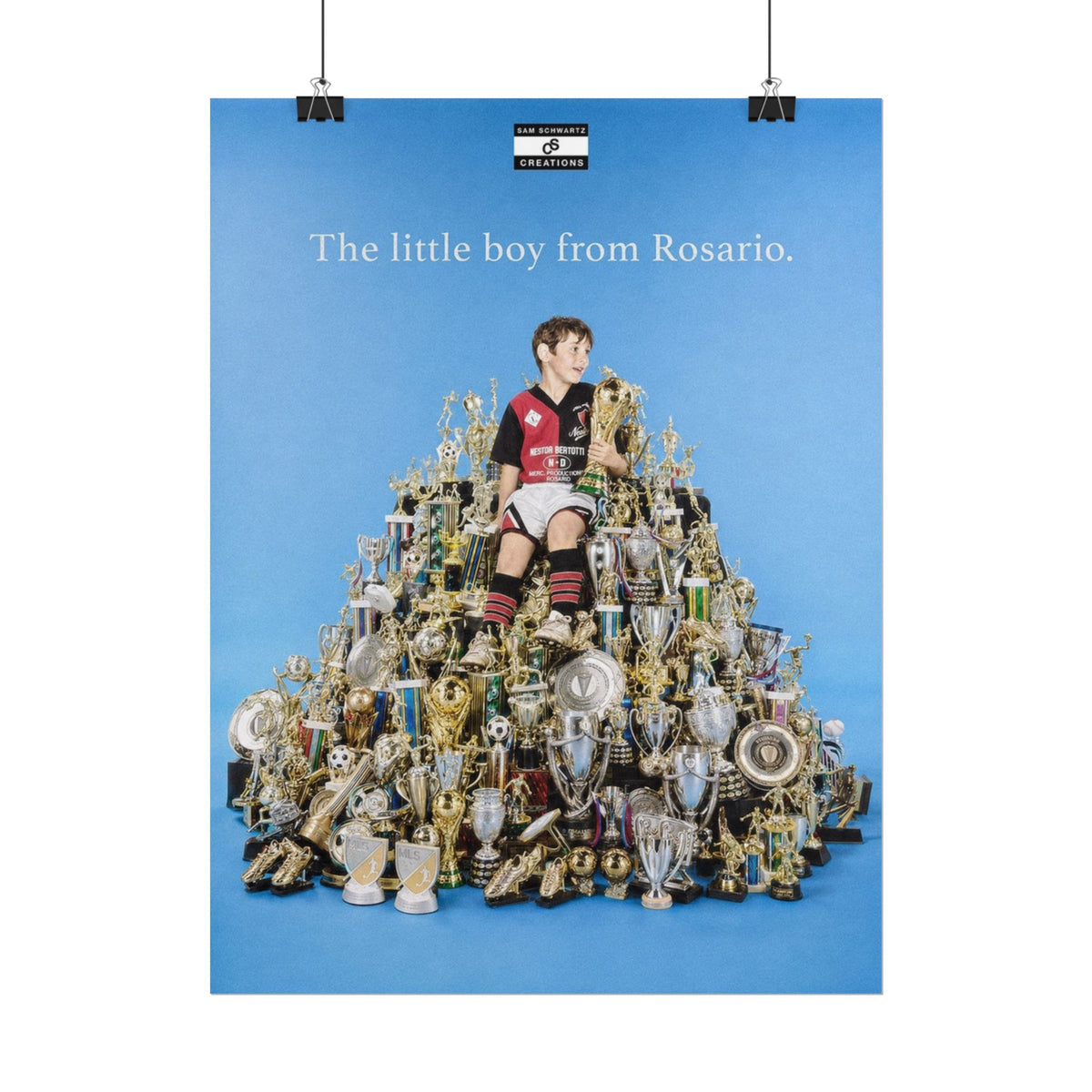 The Little Boy from Rosario Poster | Lionel Messi Football Wall Art
