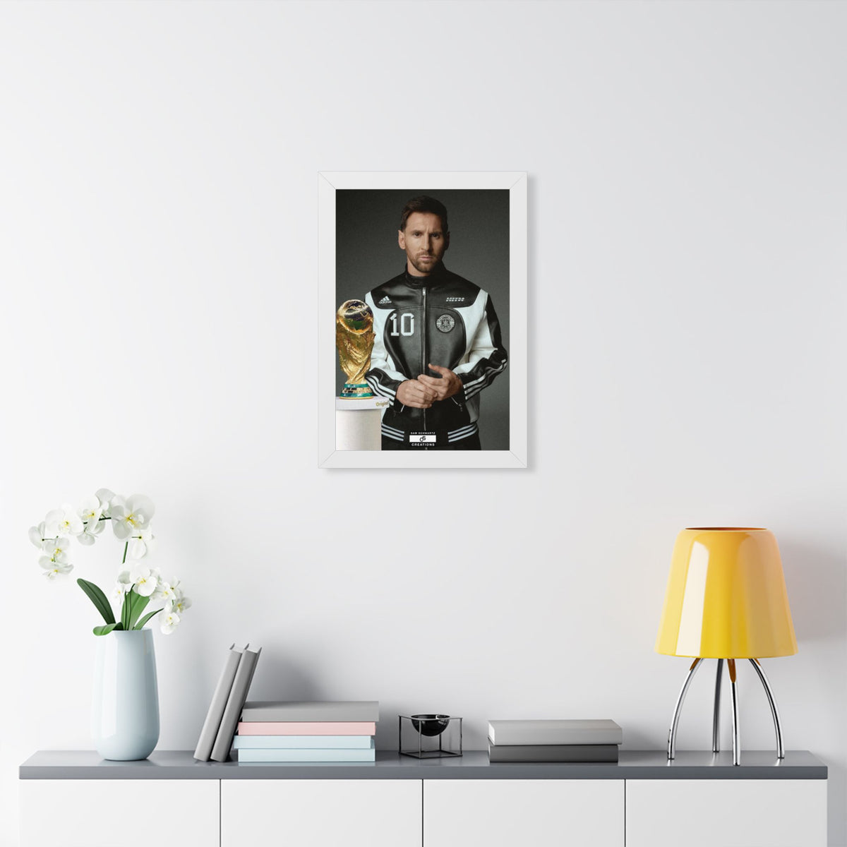 Messi x W.C Framed Poster — Framed GOAT Wall Art