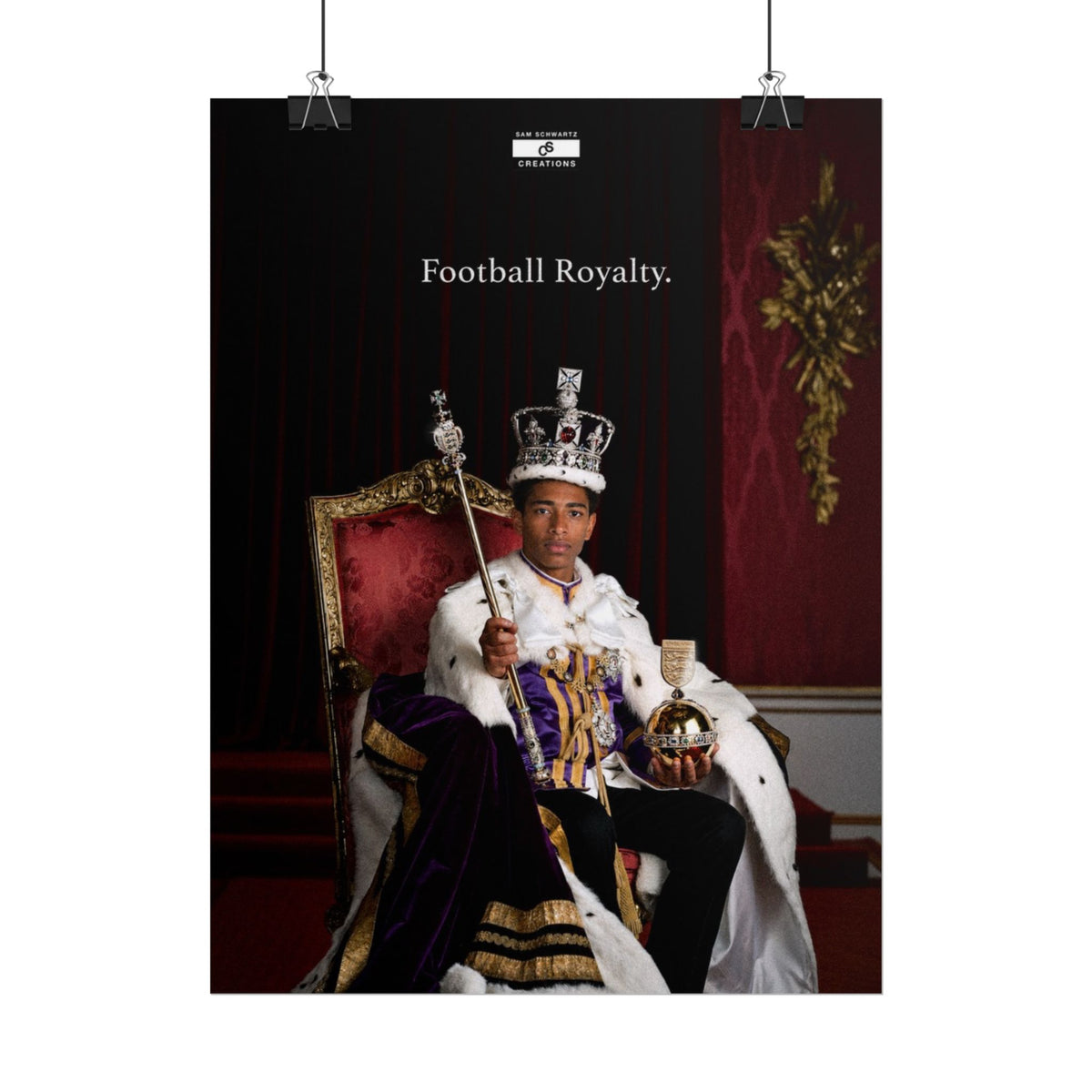 Football Royalty Rolled Poster