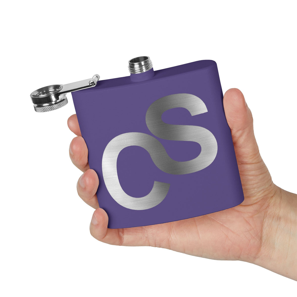 Sam Schwartz Creations Stainless Steel Flask — Brushed Metal Sam Schwartz Creations, 6 oz
