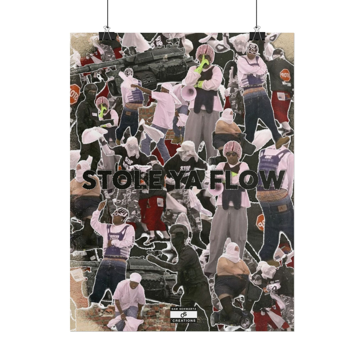 Stole Ya Flow Poster | Underground Hip-Hop Collage Wall Art
