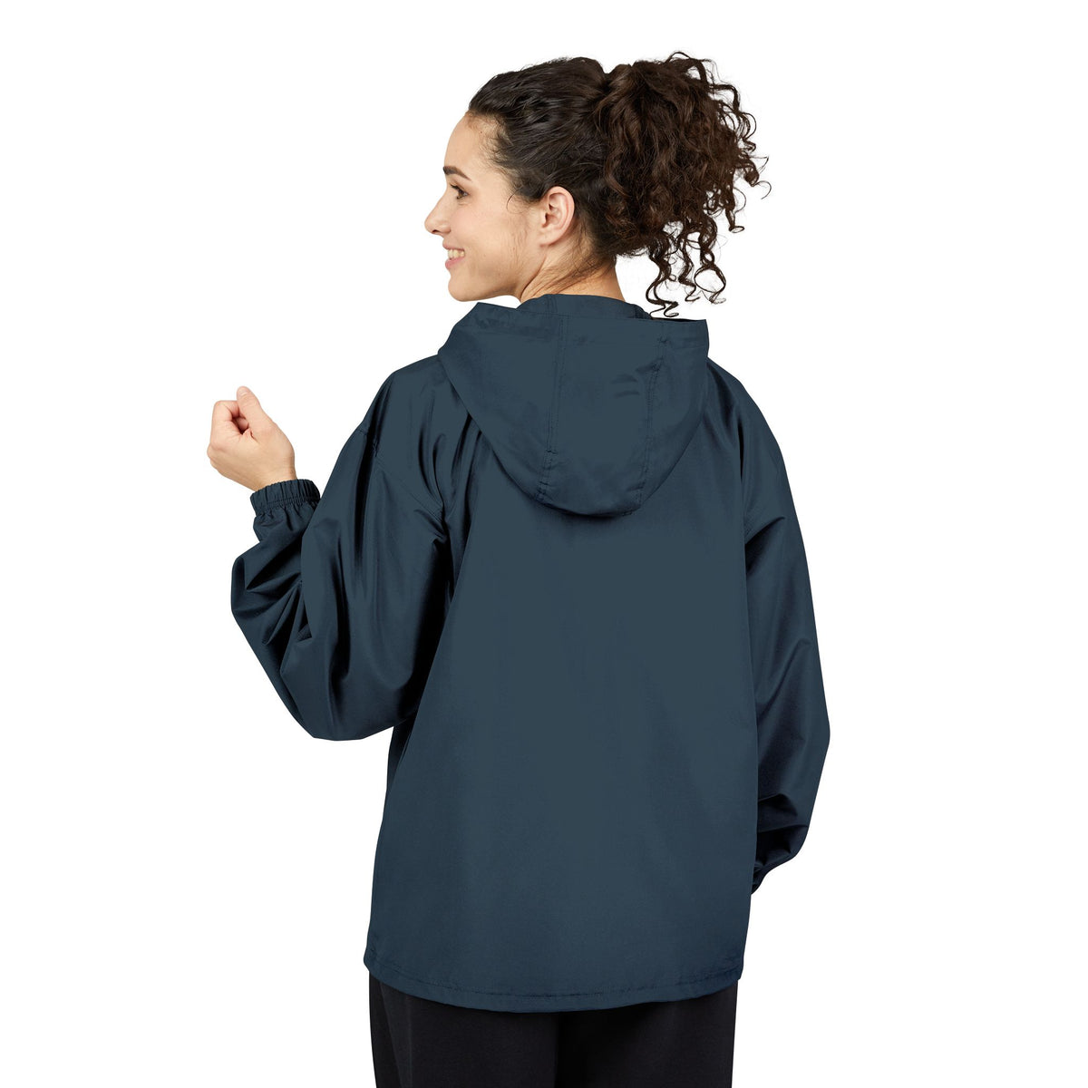 Sam Schwartz Creations x Champion Packable Anorak Jacket with Embroidered Chest Logo – Lightweight Windbreaker
