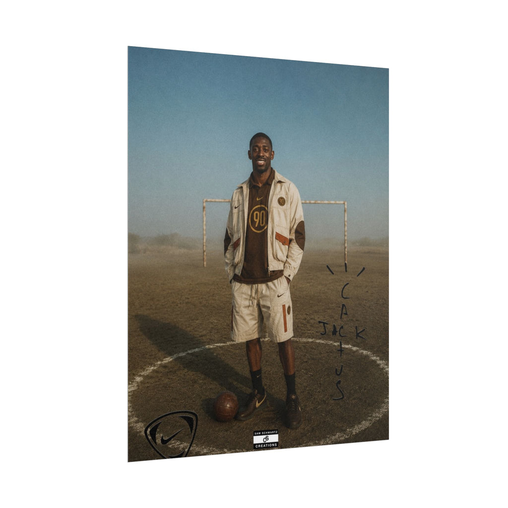 Cactus Jack 90 Poster | Ousmane Dembélé Football Wall Art