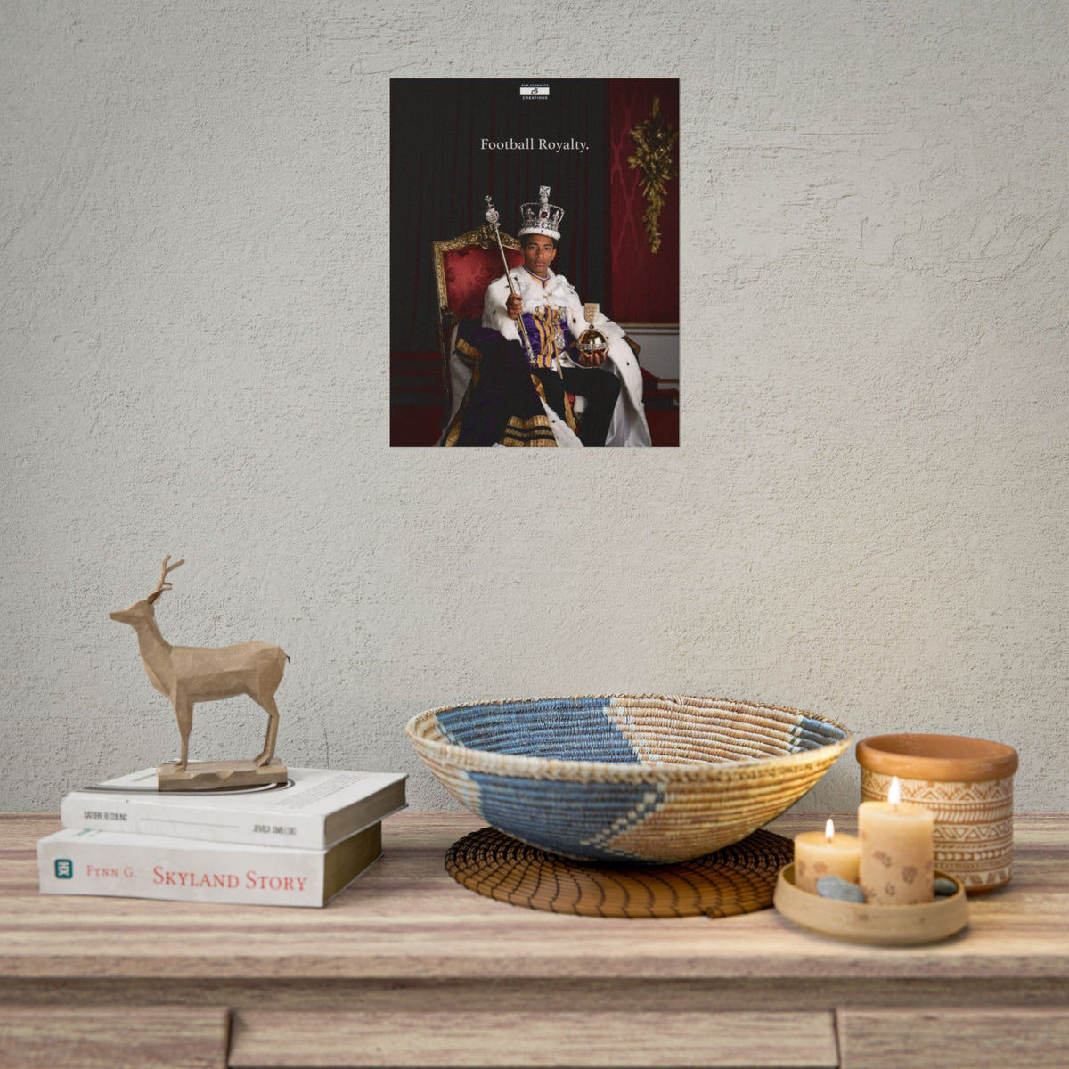 Football Royalty Rolled Poster