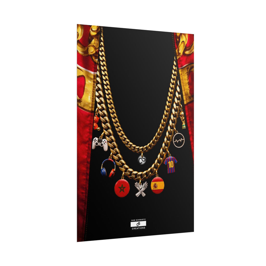 Culture in Gold Poster | Football, Music and Morocco-Spain Wall Art
