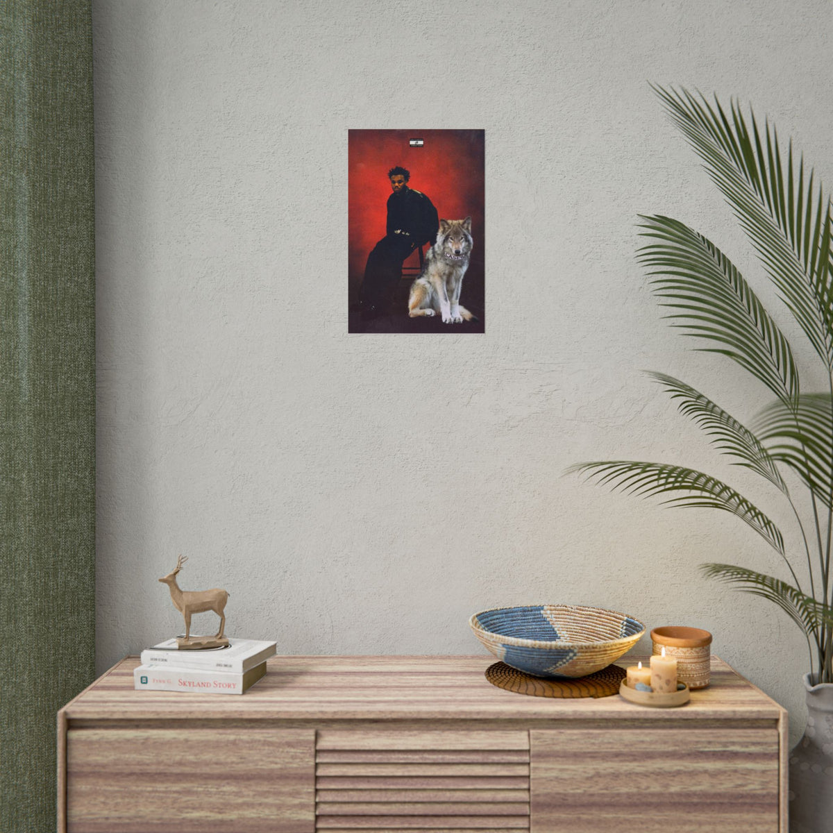 Casino Wolf Poster | Music Baby Keem and Wolf Wall Art