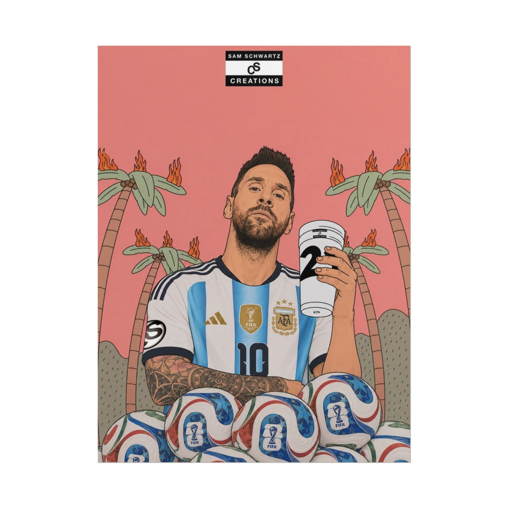 Fuel for Greatness Poster | Lionel Messi World Cup Football Wall Art