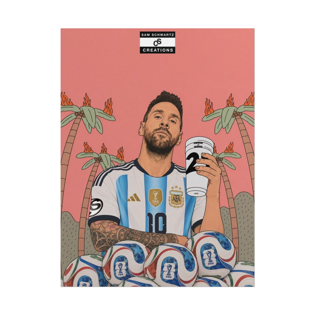 Fuel for Greatness Poster | Lionel Messi World Cup Football Wall Art