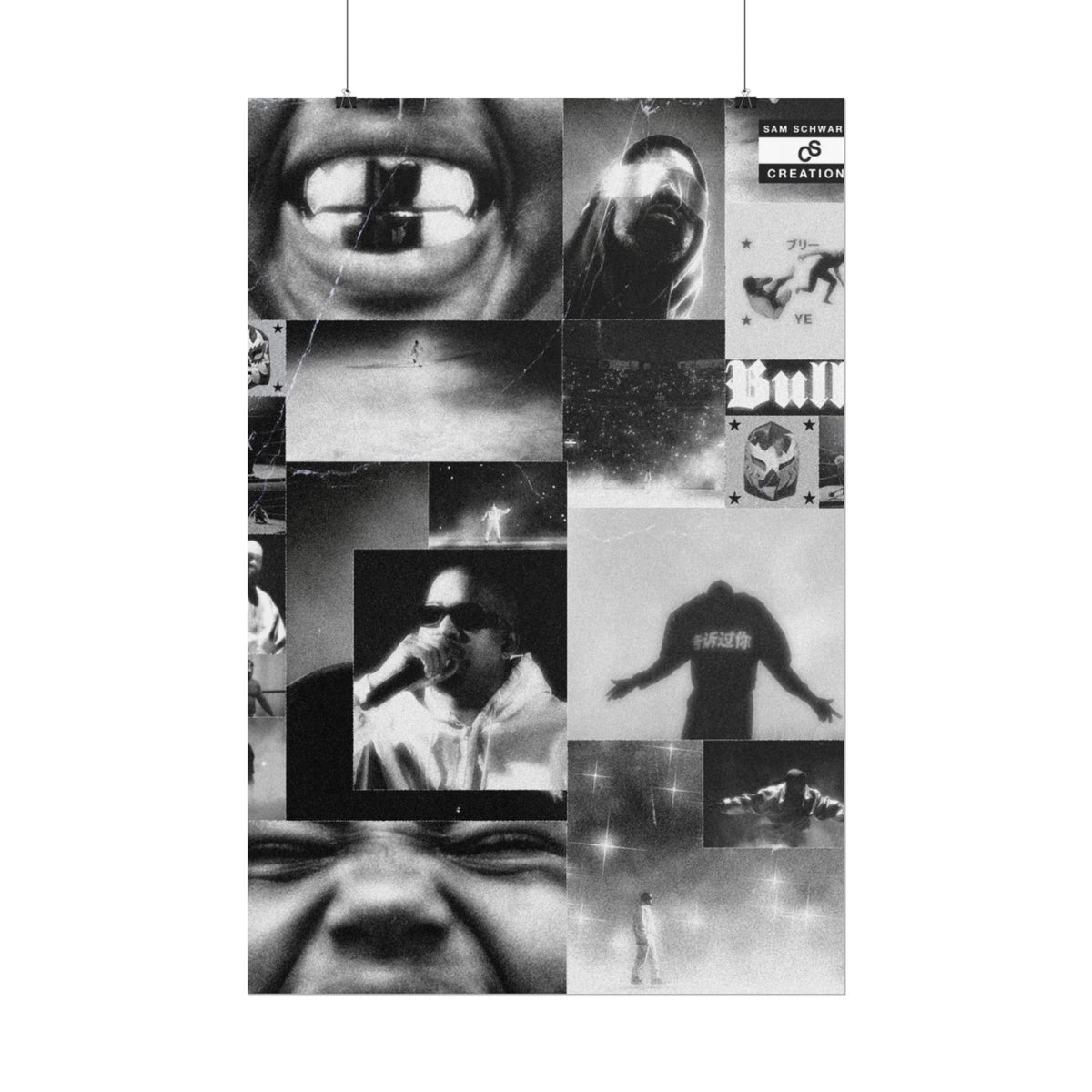 Bully Archive Poster | Experimental Kanye West Music Collage Wall Art
