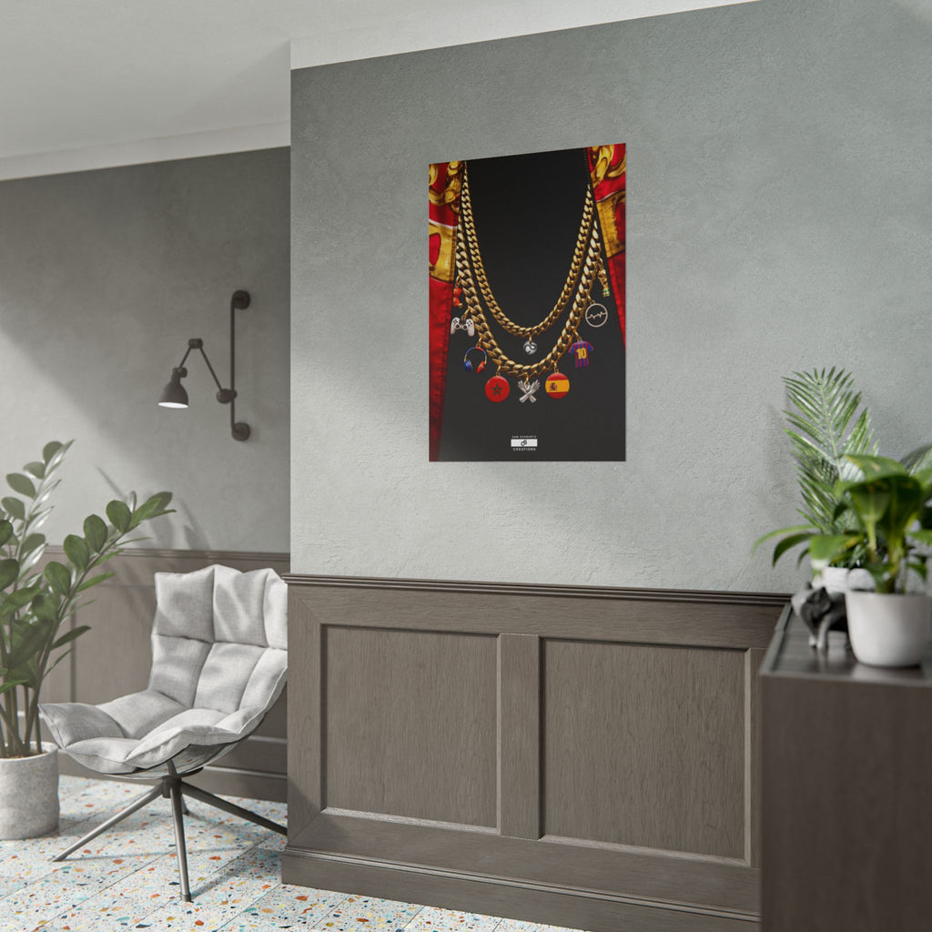 Culture in Gold Poster | Football, Music and Morocco-Spain Wall Art