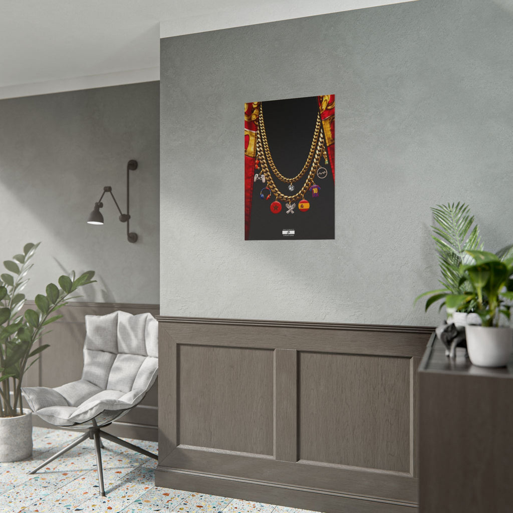 Culture in Gold Poster | Football, Music and Morocco-Spain Wall Art