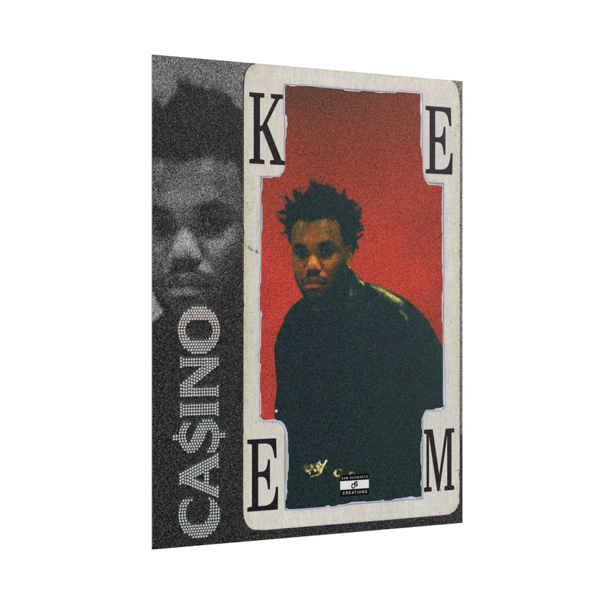 Casino Card Poster | Music Artist Playing Card Wall Art