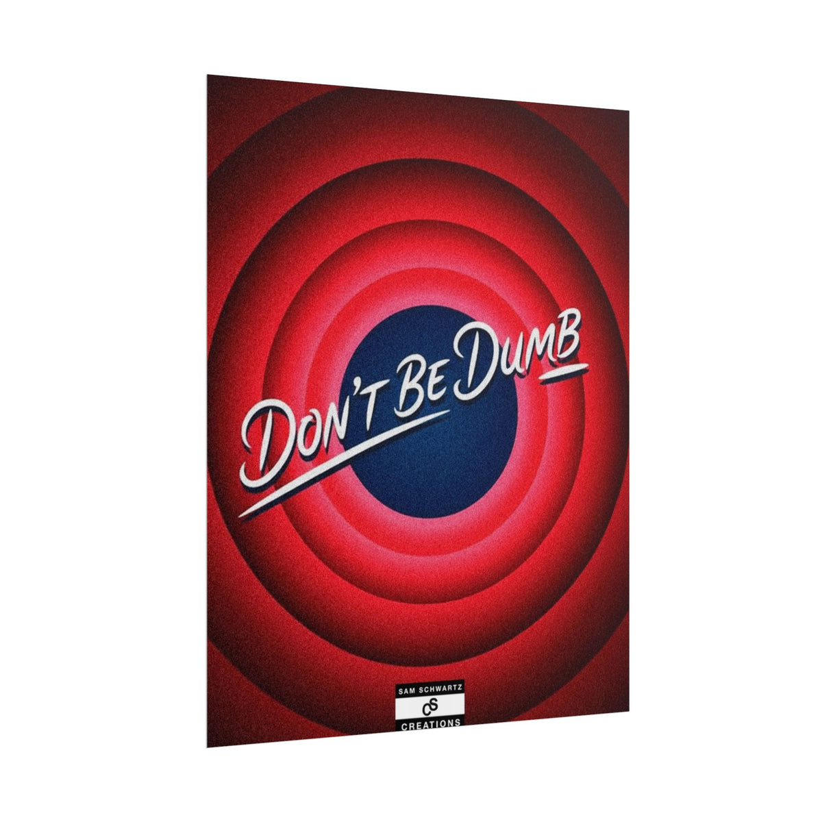 Don't Be Dumb Poster | Retro Target Typography Wall Art