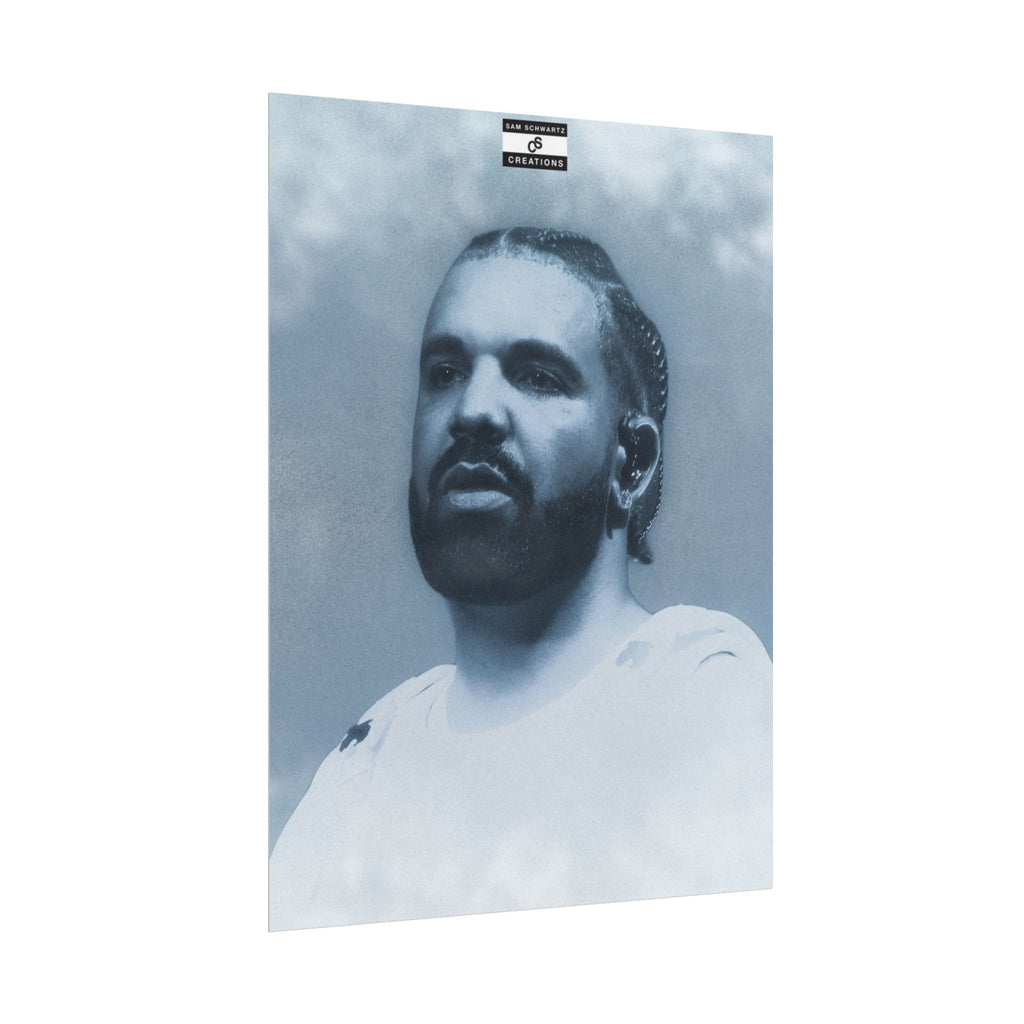 Blue Haze Poster | Drake Music Portrait Wall Art